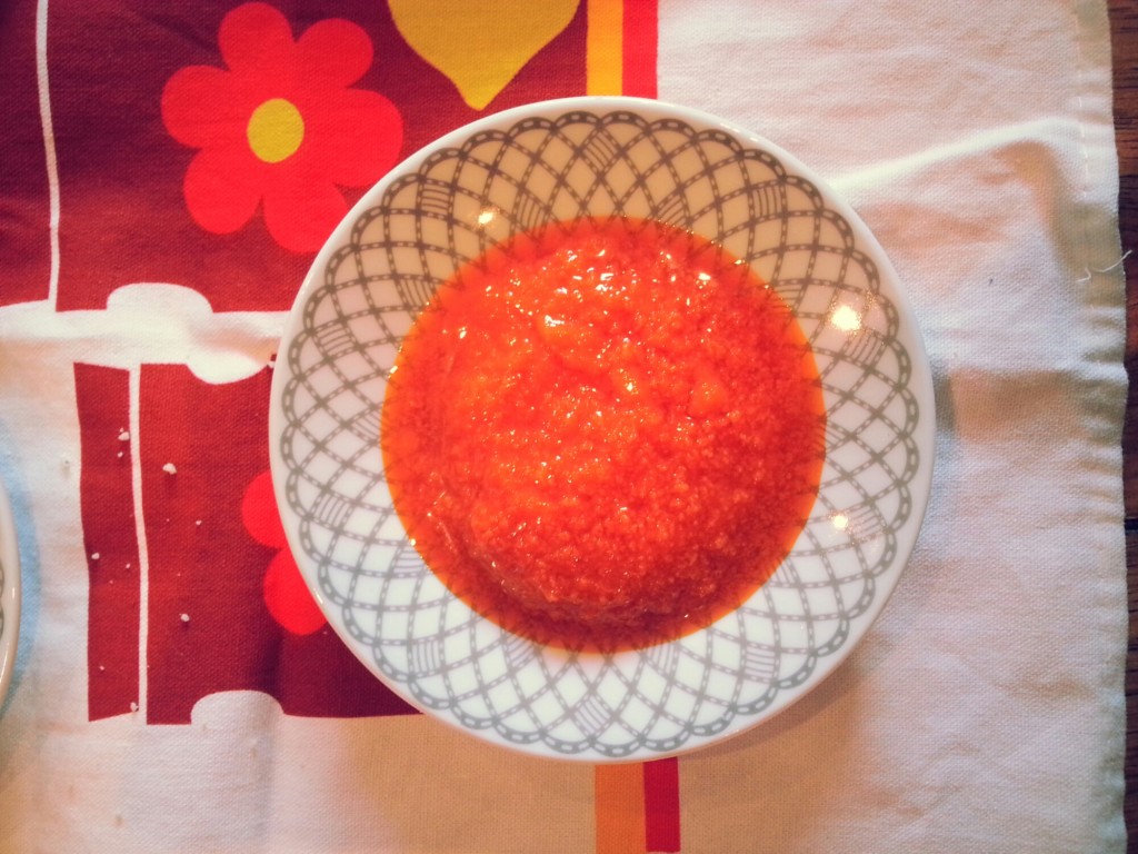 A bowl of palm oil