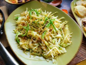 Buttery Sauteed Cabbage with garlic and onions