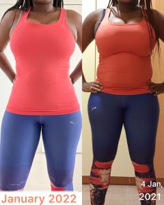Before and after weightloss